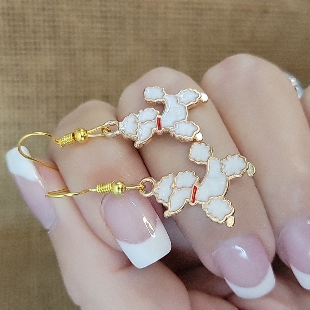 POODLE CHARM EARRINGS